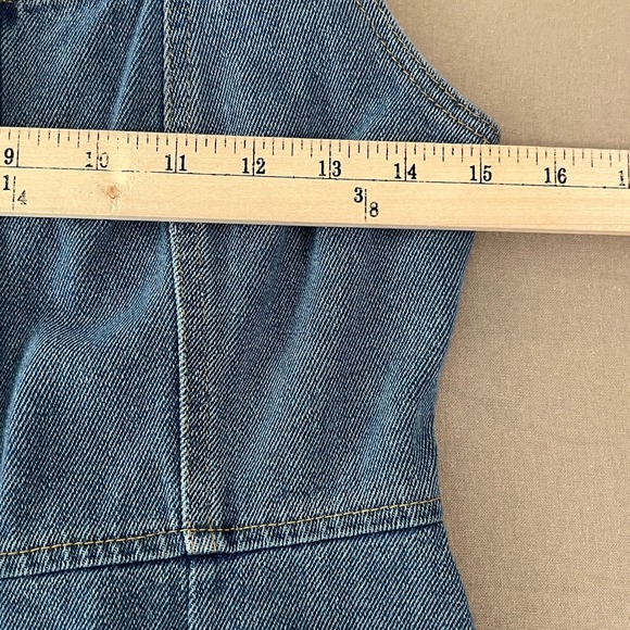 Urban Outfitters Denim Jumper Dress Womens Small Blue Button Front Mini Dress - Picture 8 of 8